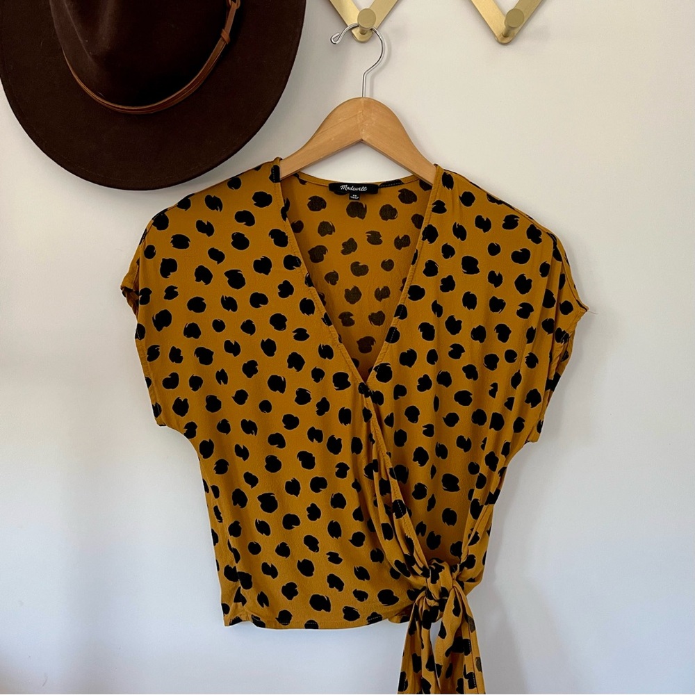 Madewell Cheetah Print Wrap Top
